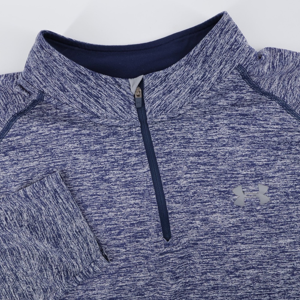 Under Armour HeatGear 1/4‎ Zip Pullover Blue Long Sleeve Mens XL